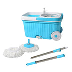 Ganesh plastic spin mop with bigger wheels for easy floor cleaning.
