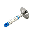 Efficient stainless steel vegetable masher for everyday kitchen tasks.