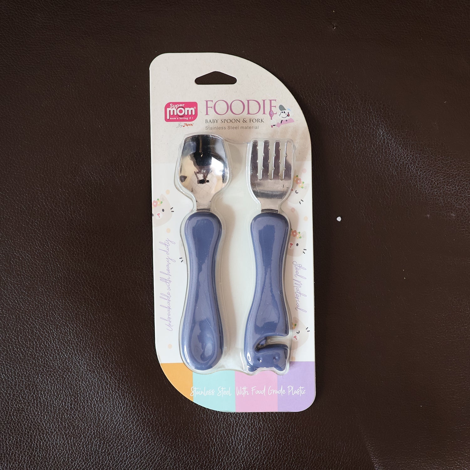 Durable stainless steel utensils for baby feeding