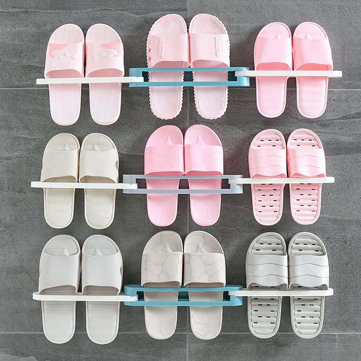 Detailed view highlighting the compact dimensions and design features of the shoe rack.