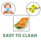 Practical 4-compartment plate with spoon and fork for diverse Indian cuisines.
