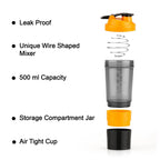 Gym Shaker Bottle with visible mixing ball, perfect for protein shakes.