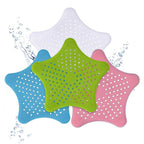 Multipurpose hair catcher for bathroom and kitchen drains, star design.