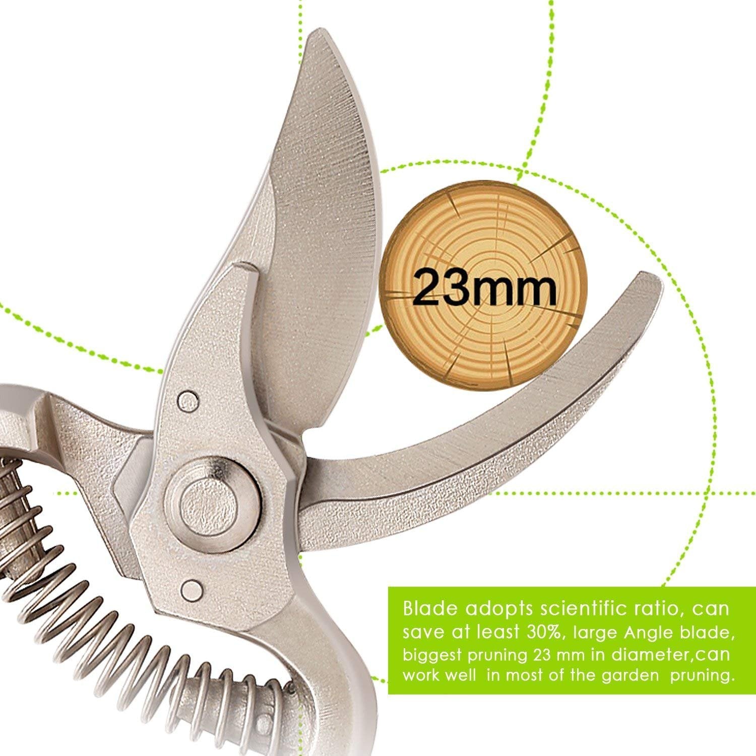 Heavy-duty garden pruners designed for robust use.