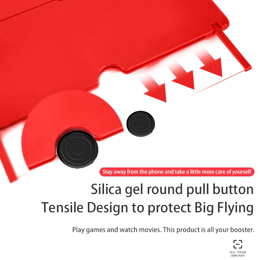 Portable screen magnifier that enlarges smartphone display for easier use.