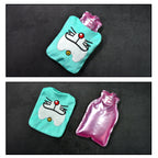 Side view of the portable Doremon hot water bag, showing its compact size.