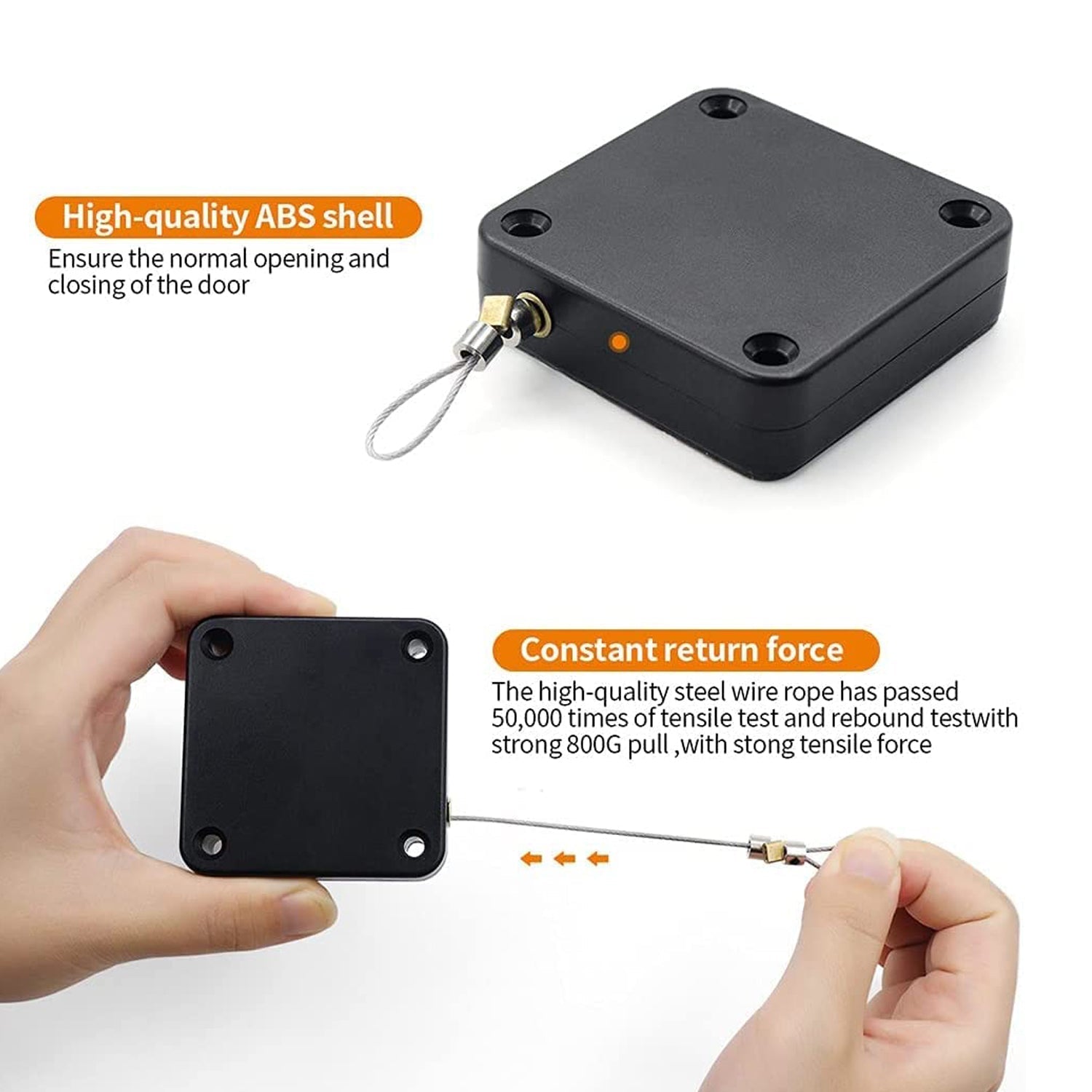 Compact automatic door closer suitable for various door types.