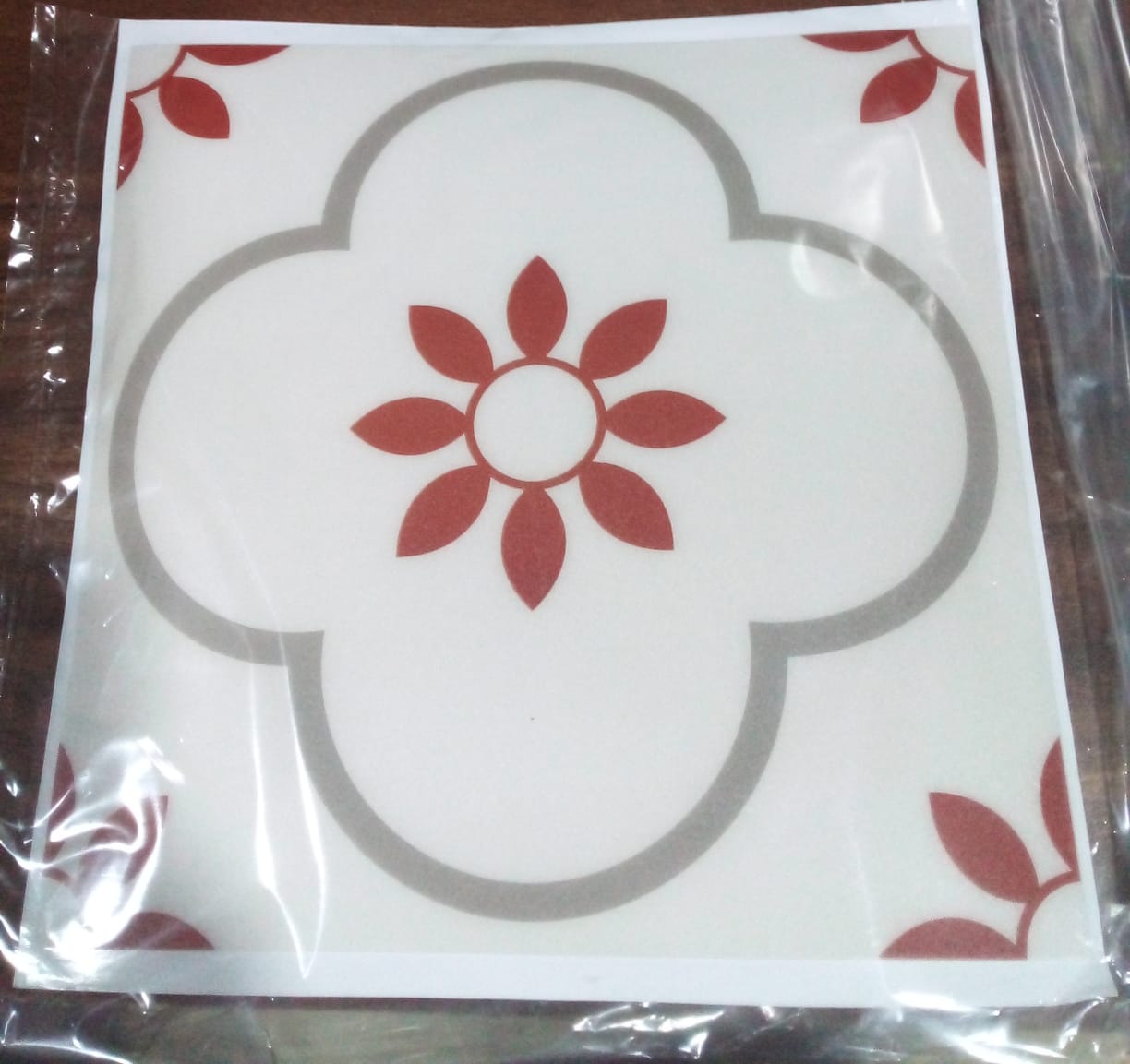 Dimensions of the 8x8 inch Peel and Stick Tile for home decoration.