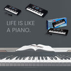 Complete set of the 37-key kids piano keyboard with accessories.