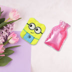 Lifestyle shot of the Minions hot water bag providing warmth and comfort.