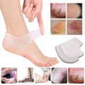 Pair of silicone gel heel socks providing deep moisture for dry, cracked heels.