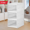 Organivo 3-layer stackable storage rack for clothes and kitchen items.