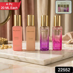 Perfume combo pack featuring four travel-sized Eau de Parfums for women