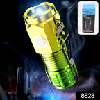 Portable mini LED torch light with a convenient clip for hands-free use.