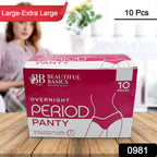 Contents of the Women's Emergency Kit, showing seamless underwear, pantyliners, and feminine hygiene sachets.