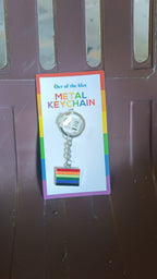 Rainbow keychain in packaging, ready as a gift or personal accessory