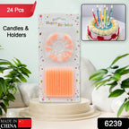 A close-up view of vibrant birthday candles, perfect for cake decoration.