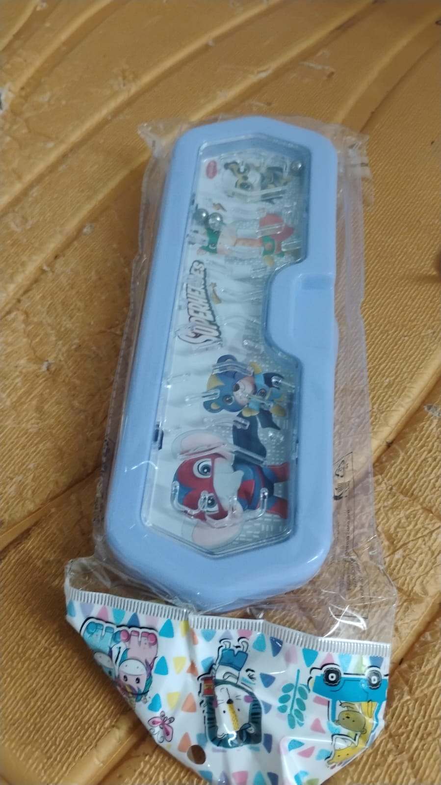 Empty plastic Kids Pencil Box ready to store pencils, erasers and school items.