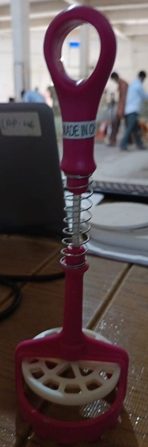 Versatile kitchen potato masher for vegetables and fruits.