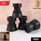 Set of four heavy-duty adjustable furniture and appliance risers