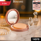 Biscotti Compact Powder showing radiant matte finish on medium skin