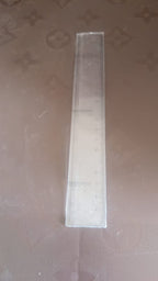 Stacked images showing versatile use of 20 cm transparent plastic ruler