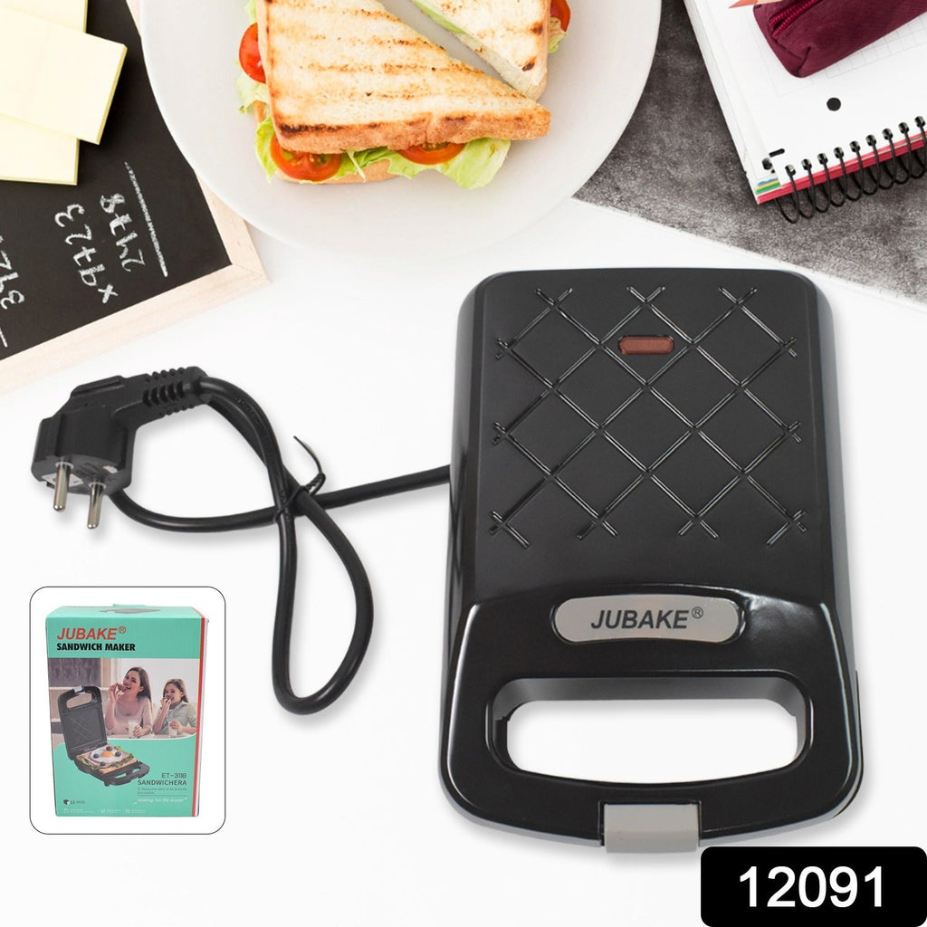 Close-up of the non-stick plates inside the ChefMates Sandwich Maker.