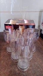 Stacked view of Vista pitcher glasses showing compact and durable design