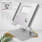 Wiregenix tablet holder supporting a tablet for comfortable viewing.