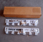 White over door hook rack with six hooks and panda design for space-saving home organisation
