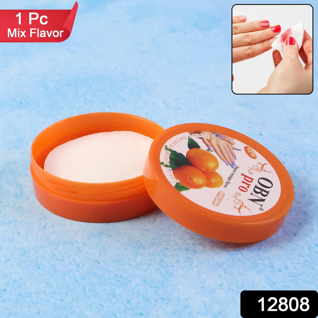 OBI Pro Nail Polish Remover Wipes in a travel-friendly jar for easy use