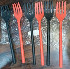 Packaging of the 6-piece silicone cooking forks set from Indo Glow.