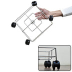 Portable square oil stand designed for easy carrying of kitchen essentials.