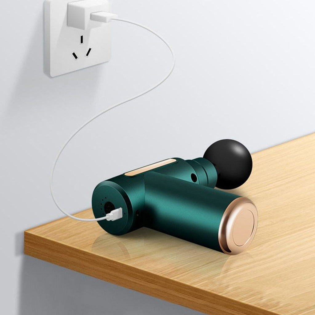 VelvaBloom deep tissue massage device with all interchangeable head attachments.