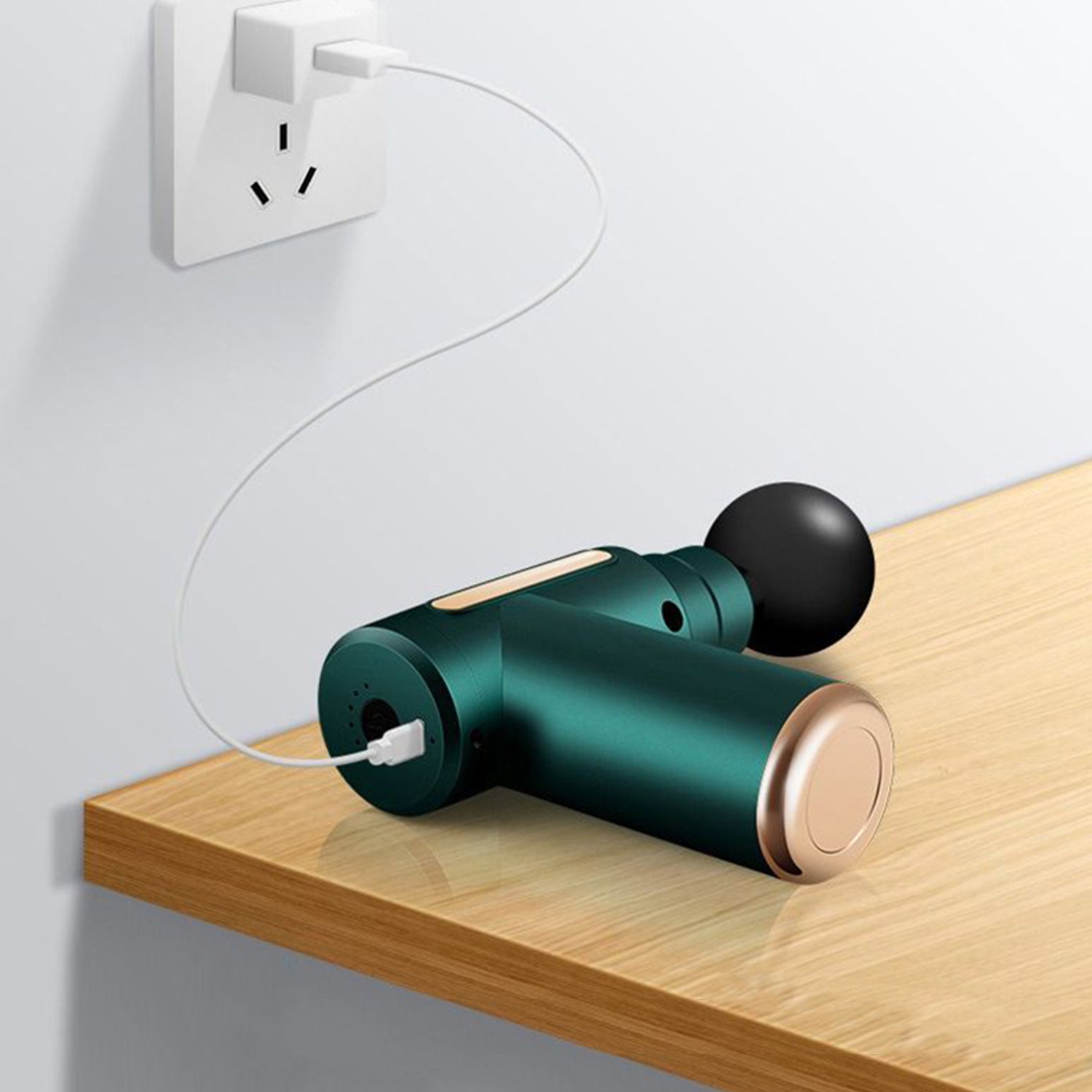 VelvaBloom deep tissue massage device with all interchangeable head attachments.