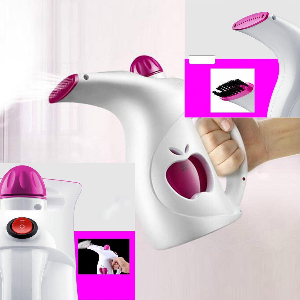 Lightweight handheld vapor steamer, perfect for home use or travel.