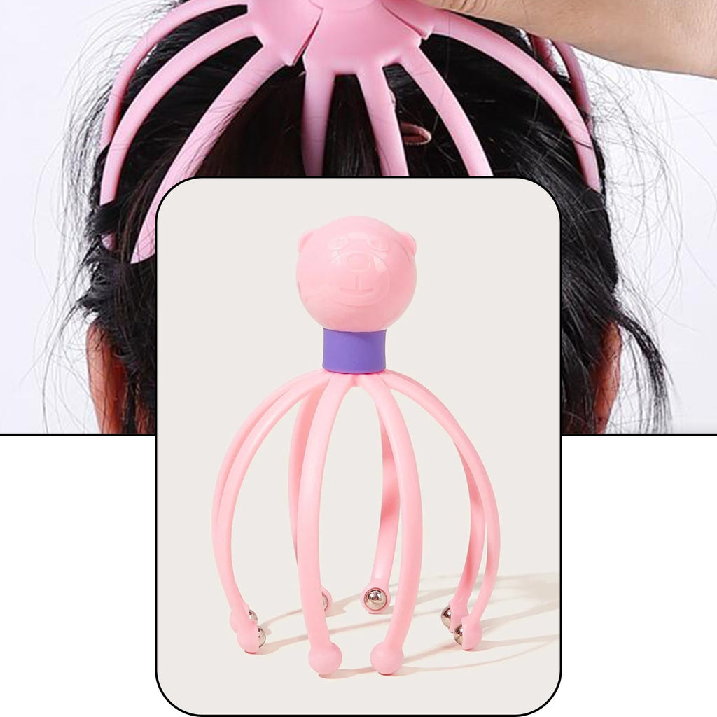 Octopus-shaped electric scalp massager for stress relief and relaxation.