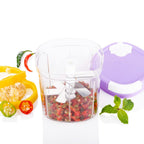The 2-in-1 kitchen tool disassembled, showing its easy-to-clean components.