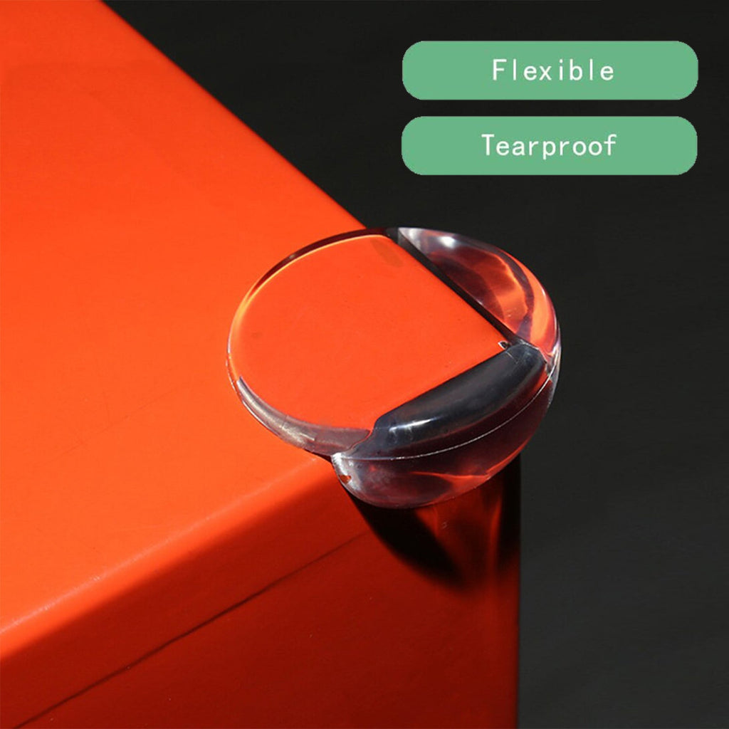 Durable clear corner guards in a 4-pack, ensuring lasting baby protection.