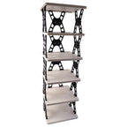 Heavy-duty stable foldable 6 shelf storage rack