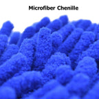 Textured chenille surface of the Microfiber Duster Mitt for superior dust capture.