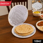 Close-up of insulated roti cover with zipper closure