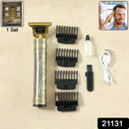 Set of electric hair trimmer and multiple comb attachments for versatile trimming