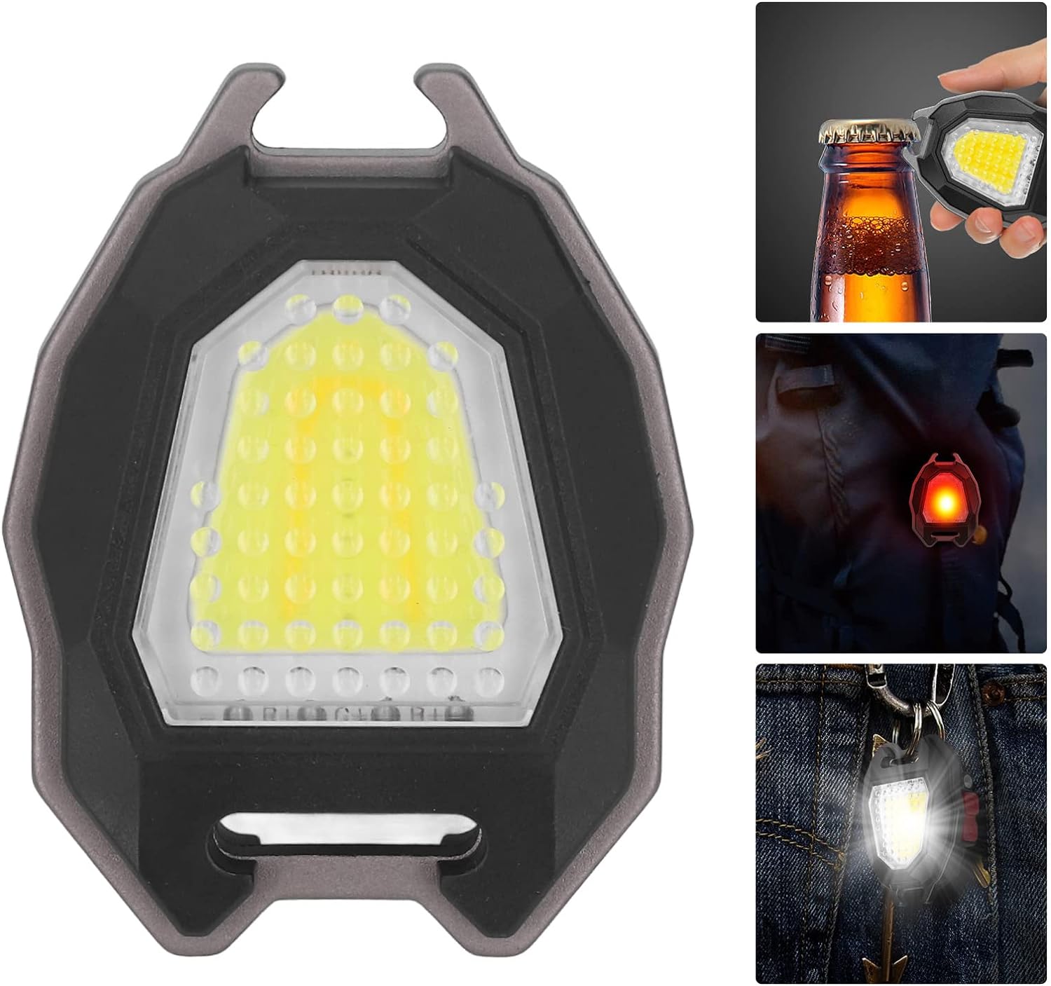 Compact triangular camping flashlight, perfect for emergency lighting and travel.
