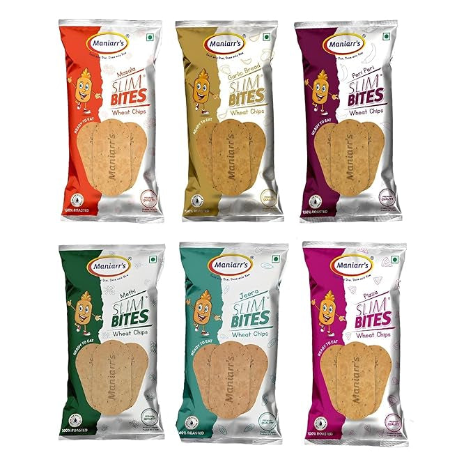 Maniarrs Wheat Khakhra six flavor combo pack with crispy wheat khakhra snacks