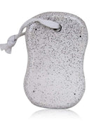Ergonomic oval Foot Pumice Stone with a rope for easy grip and hanging.