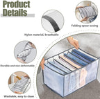 Organivo 7 Grid Clothes Organizer neatly arranged with garments inside a drawer.