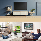 TV mounted on the durable wall bracket, showcasing a clean, modern setup.