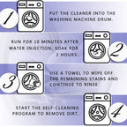 Washing machine cleaning tablets with refreshing lavender fragrance.