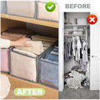 Organivo 7 Grid Clothes Organizer organizing folded jeans inside a drawer.
